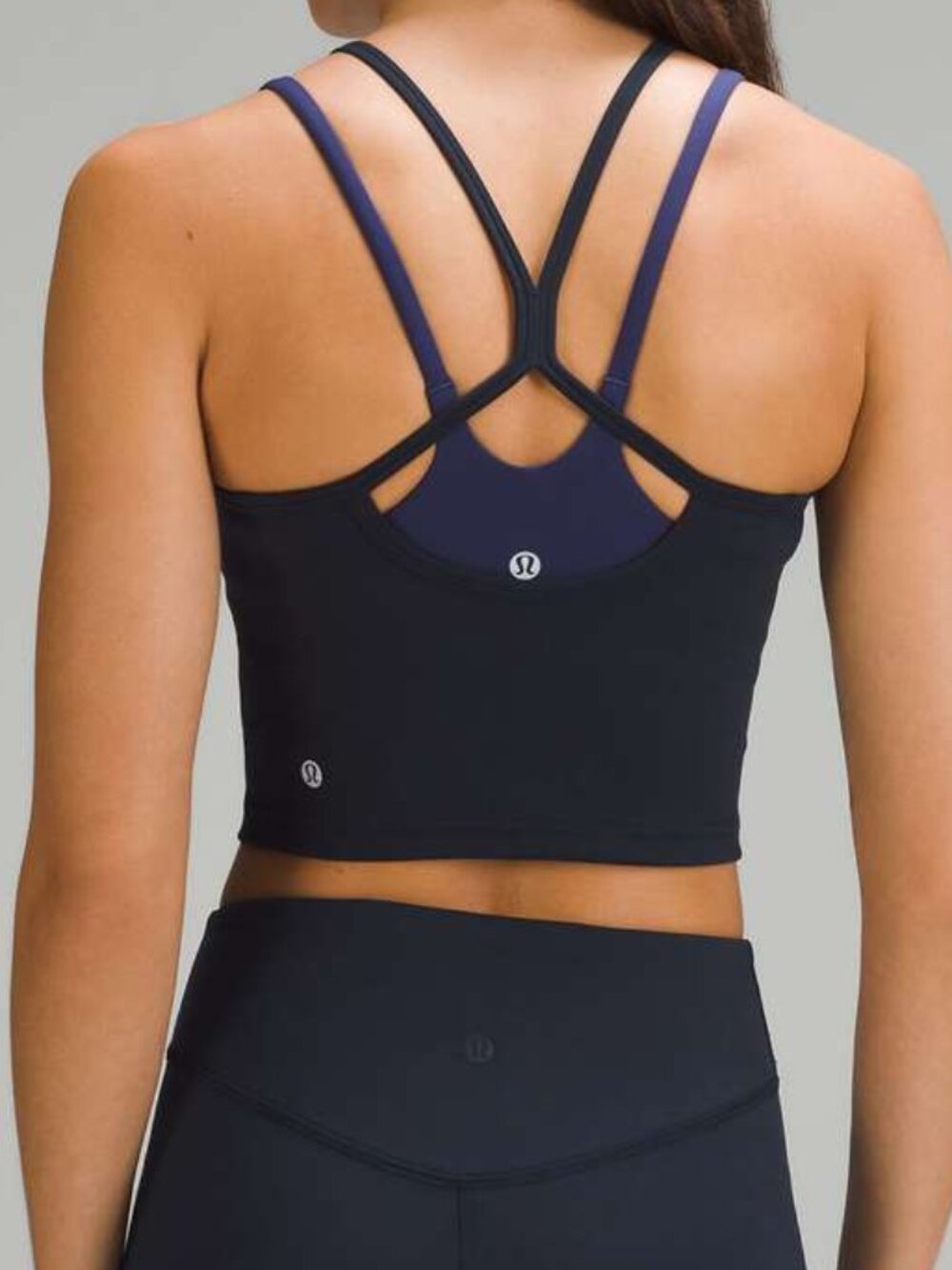 Lululemon Wunder Train High-Neck Cross-Back Tank Top in Black size 6